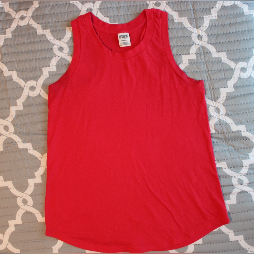 VS PINK Racerback Tank Top Comfy Sleeveless T-Shirt Size Small Workout Top